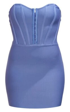 Robe Bustier Bleu Acier En Bandage à Agrafes Et Oeillets -Zeze Vetements Magasin 019874b59403d8ece8efd7fbe92d5d5033d6e2cd cnd5887 5