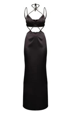 Robe Longue Satinée Noire à Bretelles Et Détail Croisé à La Taille -Zeze Vetements Magasin 0463608749208bb0b3f6607c73fcef8aad902651 cnd0403 5