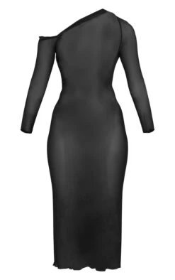 Robe Mi-longue Asymétrique En Mesh Noir Froncé Sur Le Côté -Zeze Vetements Magasin 04bc8751eba2a9792bc578bbb79db40112c9b048 cnd0037 5