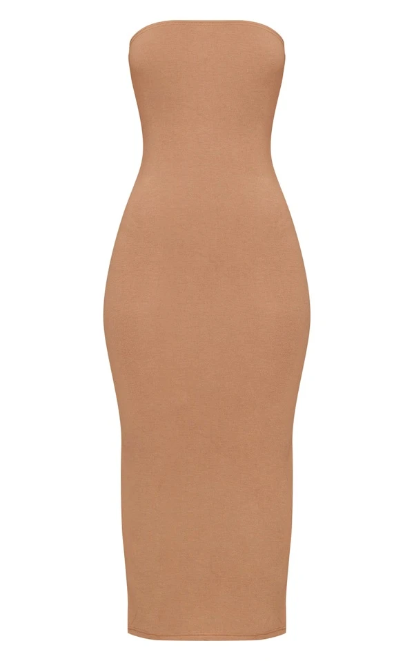 Longue Robe Bandeau Camel Basique 7 Longue Robe Bandeau Camel Basique – Image 5