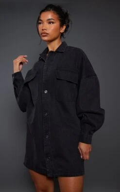 Robe Chemise En Jean Noir Délavé Oversize -Zeze Vetements Magasin 08e97a2ae6a719442fc18bc4b39eb89d9f7eda10 cnb8464 1