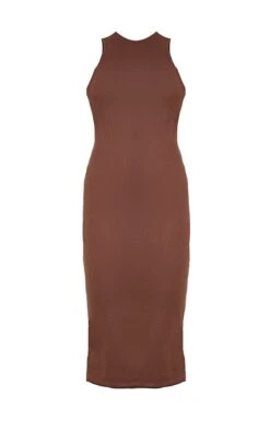 Robe Mi-longue En Maille Côtelée Chocolat à Dos Nageur -Zeze Vetements Magasin 098afbfbff608d69f4059b7d87e54d4fcfce7409 cmy0706 5