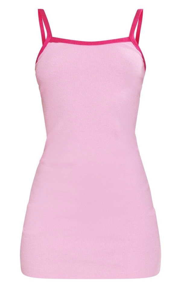 Mini Robe Basique En Maille Tricot Rose 7 Mini Robe Basique En Maille Tricot Rose – Image 5