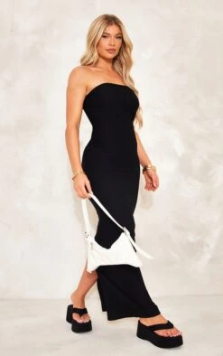 Robe Bustier Longue Texturée Noire à Fente Derrière -Zeze Vetements Magasin 0c062f1b5bd66f5f2fbb46ca4ca936de6dbe3a31 cnd7631 3