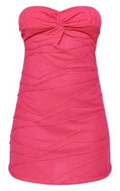 Robe Droite Bustier Texturée Rose Vif Torsadée -Zeze Vetements Magasin 0e414d0798c6f734b978b4b9a04b6a0a2b4d912a cne6504 5