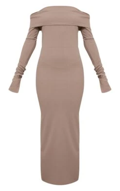 Robe Longue Repliée Taupe à Manches Froncées -Zeze Vetements Magasin 0f26ec48918ce9dbcd07cfc51205dbae33dc86a0 cnd0008 5