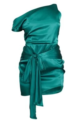Robe Moulante Satinée Vert émeraude à épaules Dénudées Drapée -Zeze Vetements Magasin 0f4b29f1d9976fd1b6048d6ec636b3e82e124d17 cnc3552 5