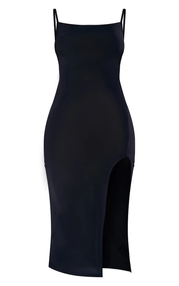 Robe Mi-longue Moulante Noire Froncée Sur Le Buste 7 Robe Mi-longue Moulante Noire Froncée Sur Le Buste – Image 5