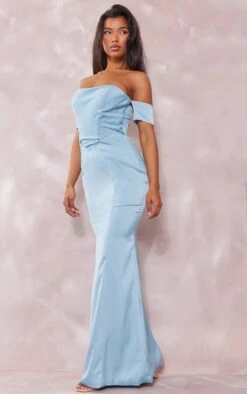 Robe-corset Longue Bleu Cendré à Dos Nu Découpé Et Col Bardot 9 Robe-corset Longue Bleu Cendré à Dos Nu Découpé Et Col Bardot -Zeze Vetements Magasin 143dab7bc868ee531c39e547501cbbb12461ead6 cne2934 3