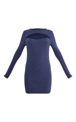 Robe Moulante Côtelée Bleue à Découpe Et Manches Longues -Zeze Vetements Magasin 163bb378408788a4d82bcc5dbab82d8c15e45a01 cnd1339 5