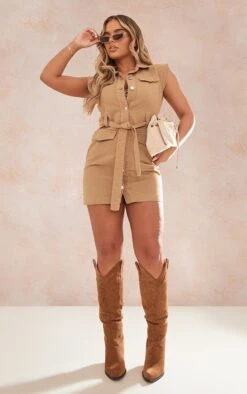 Robe Très Courte Style Utilitaire En Jean Camel -Zeze Vetements Magasin 18eece57107192ca393c31a4b7651506384ba52e cnd5785 3
