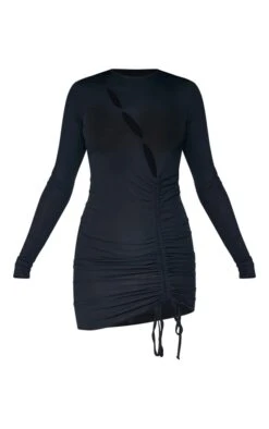 Robe Moulante Côtelée Noire Découpée Et Froncée -Zeze Vetements Magasin 1ca2691c251fce6ad96e8fc51eca3fe52c64484c cnb7222 5