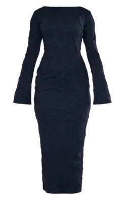 Robe Longue Texturée Noire à Manches évasées Et Dos Noué -Zeze Vetements Magasin 1d1f4ed517dc82dcf8d68b232093d648b2dc2f6a cnc6648 5