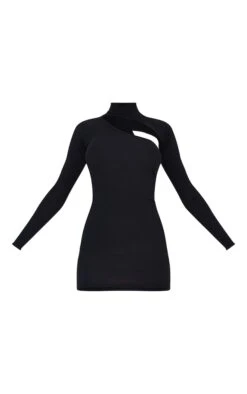 Robe Moulante Côtelée Noire à Col Haut Et Découpe Au Buste -Zeze Vetements Magasin 1f035f7c5aa08cc1a956b70ca9d01ccd434b1942 cmw4937 6