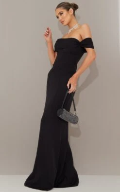 Robe De Soirée Style Corset Noire à Col Bardot -Zeze Vetements Magasin 200983f208e878ff7dc5ff38bfc03ff11a258730 cmv0312 4