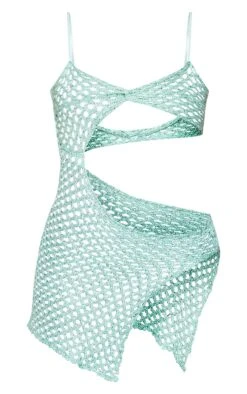 Mini-robe Turquoise En Maille Crochet à Sequins -Zeze Vetements Magasin 2de7645663bb1447d3e16726f14edc4984130cbc CNC5859 5