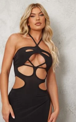 Robe Longue Moulante Noire Fendue à Découpes -Zeze Vetements Magasin 2e5bba5f60f3c17d316bfd29dc370302df7bed00 cnd6484 4