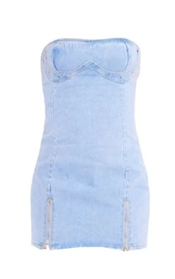 Mini-robe En Jean Bleu Clair Délavé à Détail Zip -Zeze Vetements Magasin 2fb8f00d715022dd32b8d148fe3903cbc8269bbf cnc9807 5