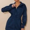 Robe Chemise En Maille Sergée Bleu Marine à Poches Frontales Et Taille élastique -Zeze Vetements Magasin 32e5834848a863fe180ff683e9daca986937ee07 cna3023 1