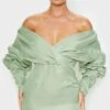 Robe Moulante Vert Sauge Froncée à épaules Dégagées -Zeze Vetements Magasin 3d015396fc7e1f07d25ee39857fbc4ee2575dda9 CMC5353 1
