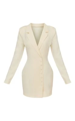 Robe Blazer Tissée Crème à Boutons -Zeze Vetements Magasin 3e725cf94aef780f11d545cb1a20d1098c8b713c cnc2991 5