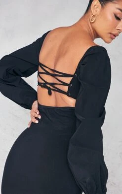 Robe Droite Noire Tissée à Buste Froncé Et Liens à Nouer Dans Le Dos 10 Robe Droite Noire Tissée à Buste Froncé Et Liens à Nouer Dans Le Dos -Zeze Vetements Magasin 3eee5150e87729f57ada7a82981b6a5aae195234 cna6834 4