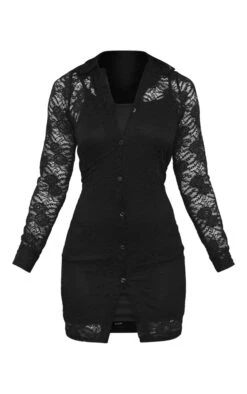 Robe Chemise Noire En Dentelle à Boutons -Zeze Vetements Magasin 3fc27d206ce1897f2c46b0b4c5a381dfdad504ba cnb7178 5