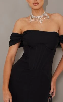 Robe De Soirée Style Corset Noire à Col Bardot -Zeze Vetements Magasin 41d21f5ba6f3229baa9f51ed23fb0599cbdc0dc2 cmv0312 5