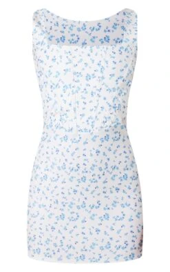 Robe Moulante Tissée Stretch Fleurie Bleue à Liserés -Zeze Vetements Magasin 454d0f6653846d3b1a219907002dc951e89f018c cnd2296 5