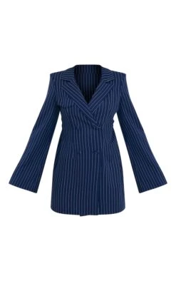 Robe Blazer Bleu Marine Froncée Et Découpée Dans Le Dos à Rayures Et Double Boutonnière -Zeze Vetements Magasin 48f6123409805a8f1202b8aa28c8f9829096ceb9 cnb7400 5
