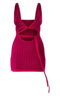 Mini Robe En Maille Tricot Bicolore Rose à Lien Noué Enroulé Sur La Taille -Zeze Vetements Magasin 4a8cab45d93ec308ab5c50faed5546bb18e8bdb3 cnb8364 5