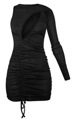 Robe Moulante Asymétrique Texturée Froncée Noire à Découpes -Zeze Vetements Magasin 4aaa0160f71f38da490602ad627efb642f5318df cnb9234 5