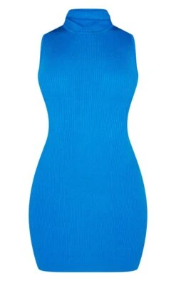 Robe Courte Sans Manches En Maille Bleu Vif à Col Roulé -Zeze Vetements Magasin 4b90aa0548f65d576d4890d9f2a89f20013521d2 cnb1383 5