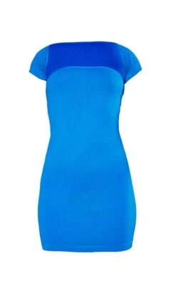 Robe Moulante Bleu Vif à Contours Structurés Et Mancherons -Zeze Vetements Magasin 4bc309319480c6c88d4baa56327911e071e0346f cna6873 5