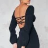 Robe Droite Noire Tissée à Buste Froncé Et Liens à Nouer Dans Le Dos -Zeze Vetements Magasin 4c1df9d2945312aec67d70daf54de4af3e2f59dd cna6834 1
