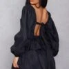 Robe Droite En Coton Noir à étages Et Manches Longues Détail Dos Noué -Zeze Vetements Magasin 51302e8fcf72c1c8cfb42b0660665a4ee4329bf2 cnb4800 1