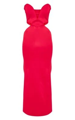 Robe Longue Découpée En Néoprène Rouge à Armatures -Zeze Vetements Magasin 536647a8a5fa4154a8f102e34bd379bc1f682bbc cnd9022 5