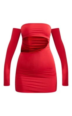 Robe Très Moulante Rouge à Col Bardot Et Découpes -Zeze Vetements Magasin 54ed6a79cf26b265da41aad61443d320f8154cbd cnb2732 5