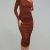 Robe Mi-longue Asymétrique Chocolat Froncée -Zeze Vetements Magasin 56478719b9700cba836c08cfceaf96effb8a0cfa cnc3061 1