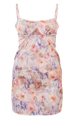 Robe Droite Rose Imprimé Abtrait à Buste Découpé Et Armatures -Zeze Vetements Magasin 5761dd7f440bb4252748e727160075f6f408dd35 cnd4283 5