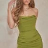 Robe Bustier Moulante Vert Olive Effet Drapé à Détail Corset -Zeze Vetements Magasin 578bc4094e6a499baa58188b903d7240c830a500 cmw8337 1