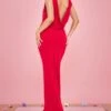 Robe Moulante Longue En Acétate Rouge à Col Très Bénitier -Zeze Vetements Magasin 58202822e10280c80461271fd6c917e15749fa08 cnd9026 1