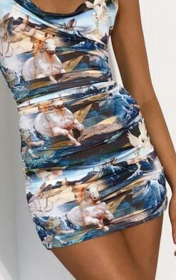 Robe Moulante Froncée Bleue Imprimée Angelots à Bretelles -Zeze Vetements Magasin 5edebff32b4bd5b9800aca5d45b0312a6ba8a2e0 cmm3646 4