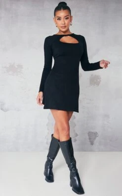 Logic Robe Moulante En Jersey Brossé Noir à Découpe Goutte D'eau -Zeze Vetements Magasin 609a8ca21514360af9ebd841ee4064e0727b03f7 cnb1119 3