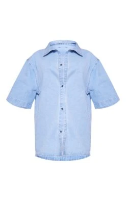 Robe Droite Oversize En Jean Bleu Clair Délavé -Zeze Vetements Magasin 6209952b4e967394e95f3e152112e9ff146ef179 cnd5791 5