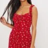 Robe Droite Rouge Imprimé Floral Et Volants -Zeze Vetements Magasin 62170d05b048a6c40f71d9714e1e3c2378513f72 CLW2262 1