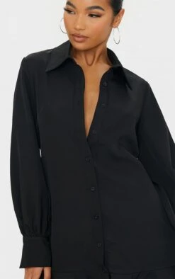 Robe Chemise Noir Profond à Volants -Zeze Vetements Magasin 665fb33bd5ccca4fabf294db1ff56721389b486d cmo6889 4