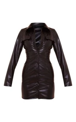 Robe Chemise En Similicuir Noir à Boutons -Zeze Vetements Magasin 695e5ff180a060cad1ad11d1cdccb2896a86aa68 cnc6639 5