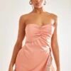 Robe Moulante Bustier Satinée Rose à Buste Froncé Et Partie En Mesh -Zeze Vetements Magasin 69cb6ddb6a6f5eba1645222bf2601f86435f5bce cnd2257 1