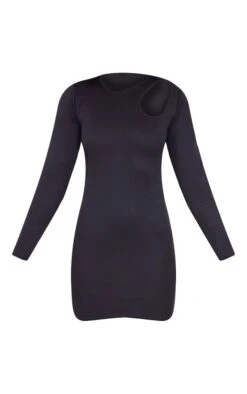 Logic Robe Moulante Côtelée Découpée Noire à Manches Longues -Zeze Vetements Magasin 69dc1232776b9d0f9f4275d42be32fd859a351da cnb7245 5